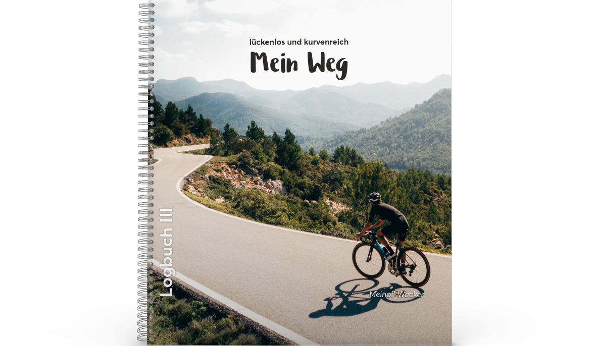 Logbuch-Cover (Radfahrer) Mein Weg